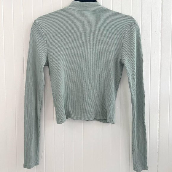 PacSun Me To We Quarter Zip Waffle Long Sleeve Shirt Size M - Picture 3 of 4